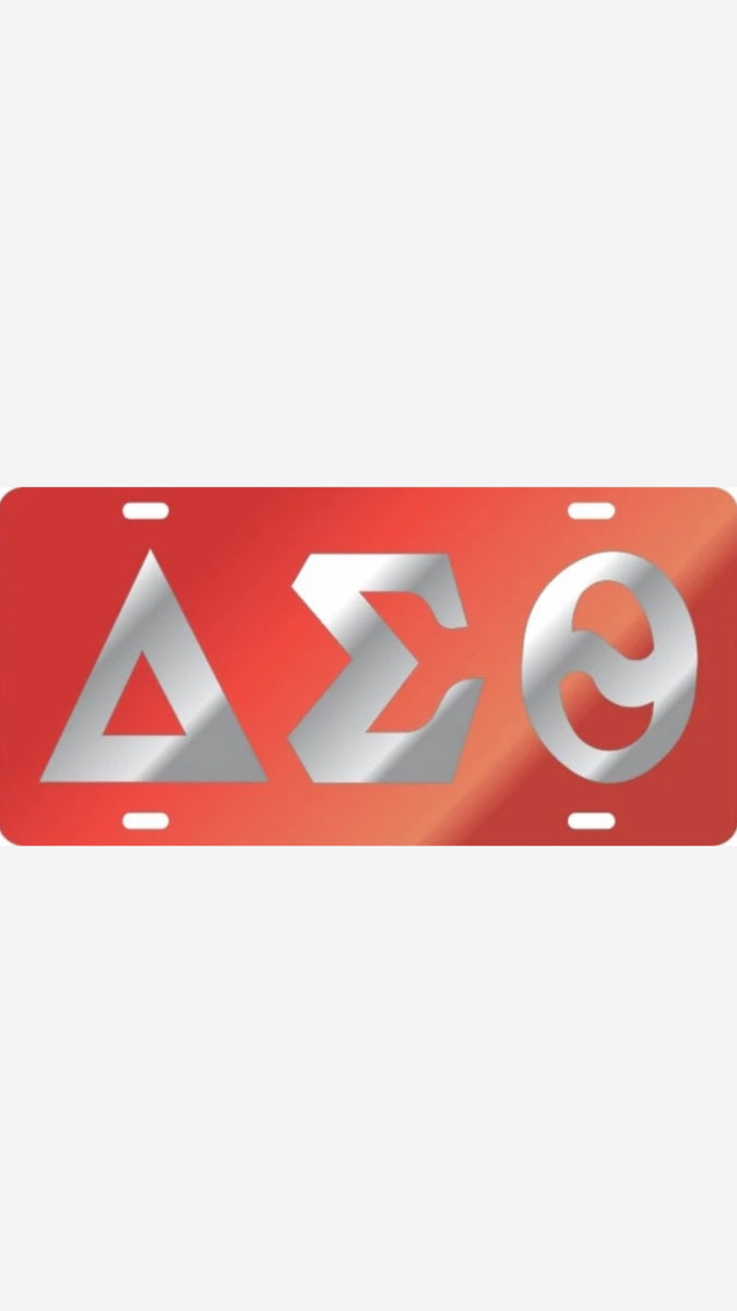 Delta Red Color Inlaid Mirror Auto Tag – The Yard Collective