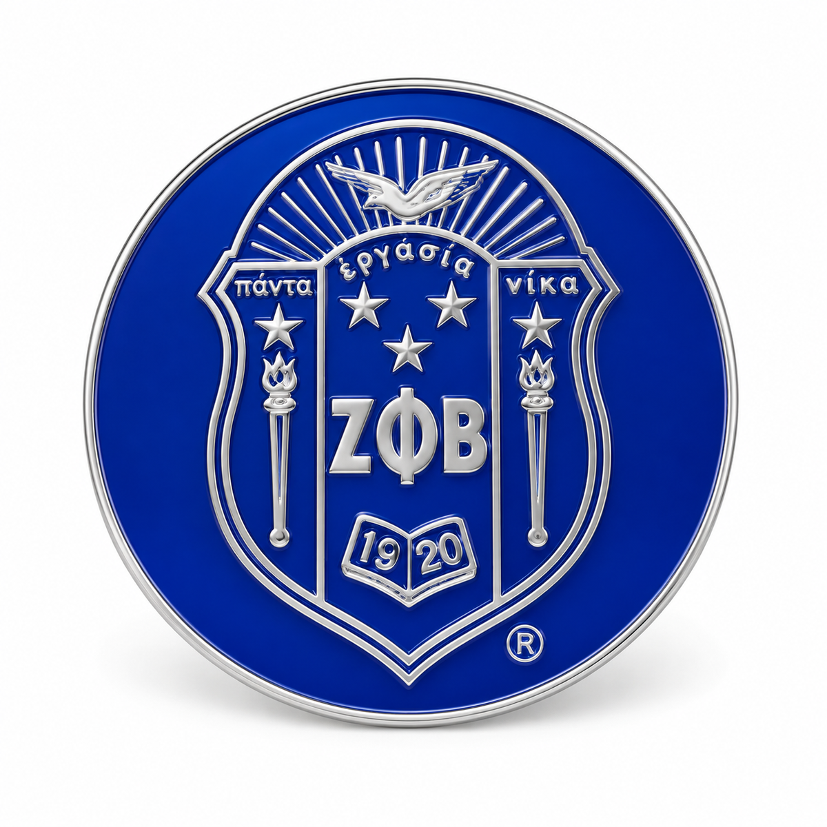 Zeta Round Car Badge