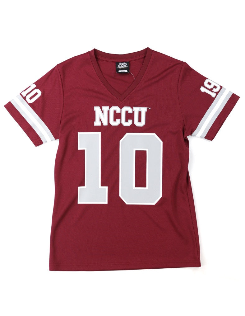 NCCU WOMEN'S NORTH CAROLINA CENTRAL FOOTBALL JERSEY TEE